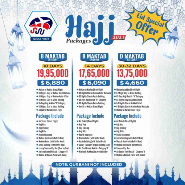 Book Private Hajj Packages in Pakistan, Visa, Ticket, & More